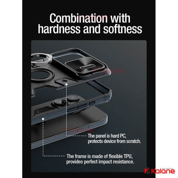 قاب محافظ گوشی Apple iPhone 15 Pro برند نیلکین مدل CamShield Armor Pro