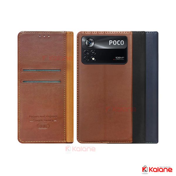 کیف چرمی شیائومی Xiaomi Poco X4 Pro 5G مدل DDU