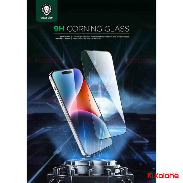 گلس Apple iPhone 15 Plus برند Green Lion مدل Corning Pro