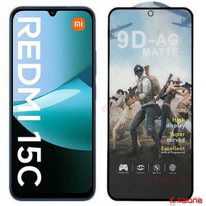 گلس تمام صفحه مات آنتی استاتیک گوشی Xiaomi Redmi 15C 5G مدل AG ESD