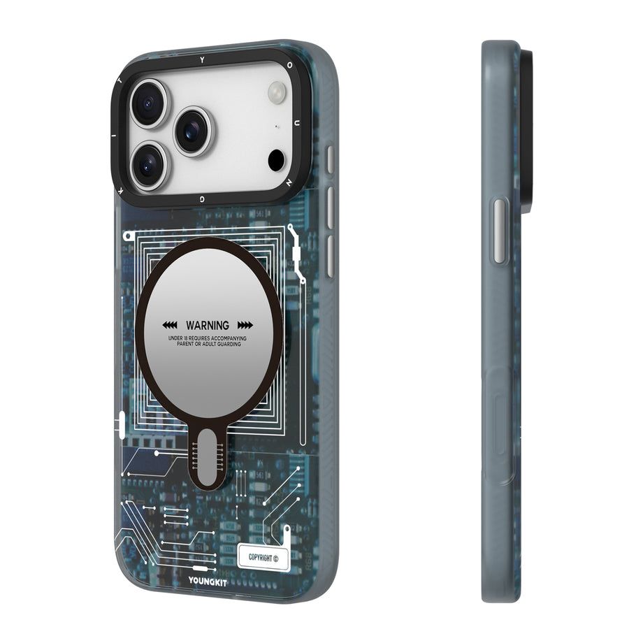 قاب مگ سیف دار یانگ کیت گوشی Apple iPhone 18 Pro Max مدل Technology Futuristic Circuit